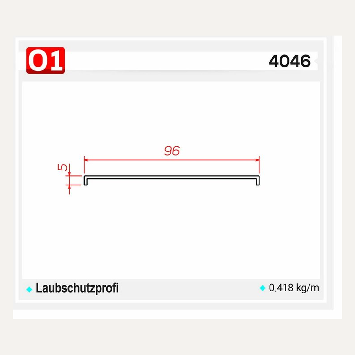 4046 — Querschnitt und Maße