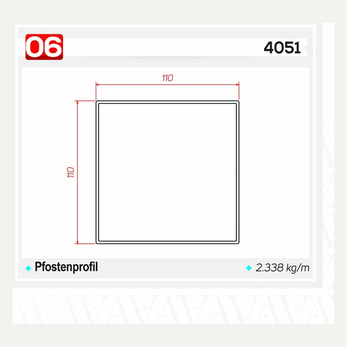 4051 — Querschnitt und Maße