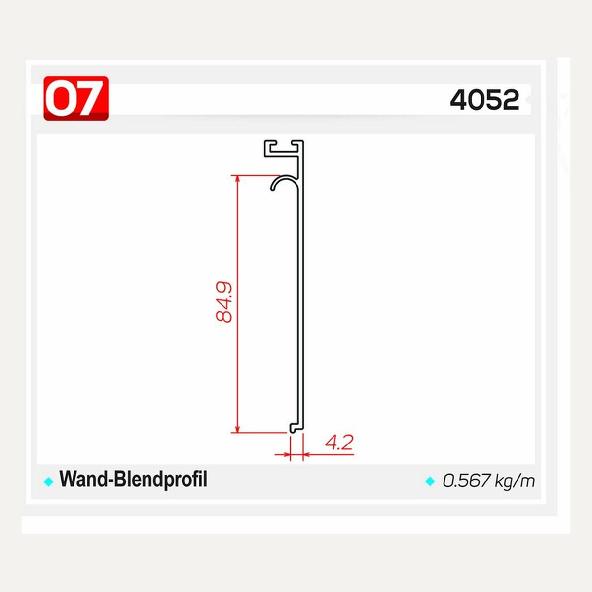 4052 — Querschnitt und Maße