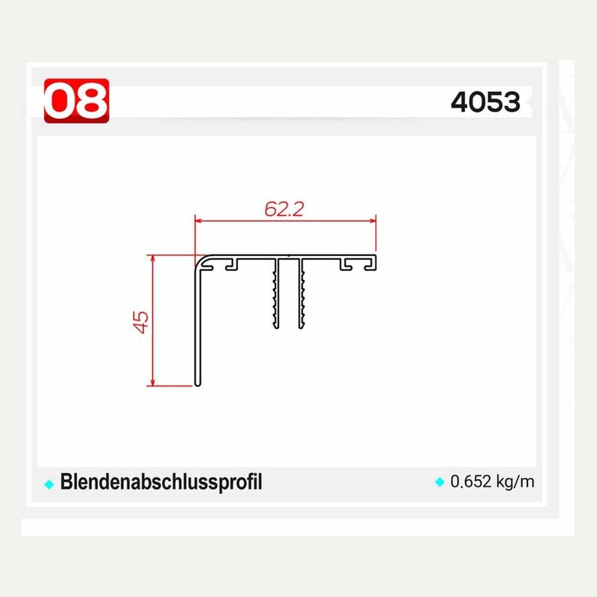 4053 — Querschnitt / Zeichnung