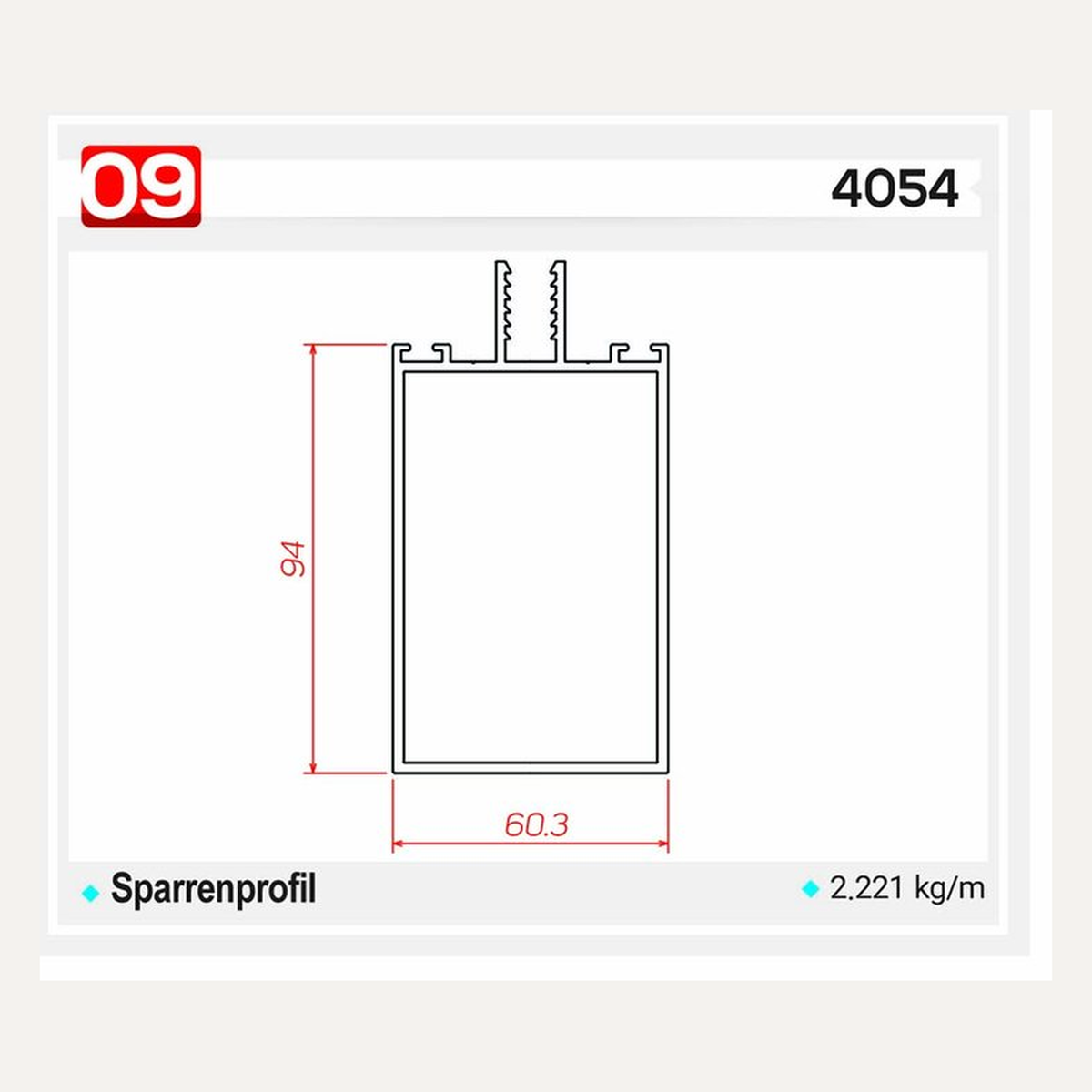 4054 — Querschnitt / Zeichnung