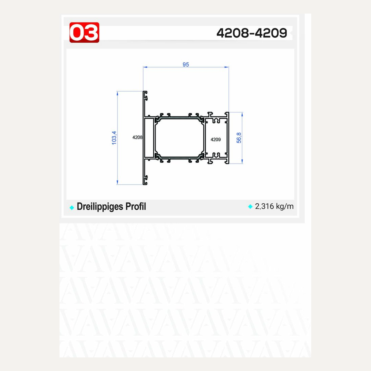 4208-4209 — Querschnitt / Zeichnung