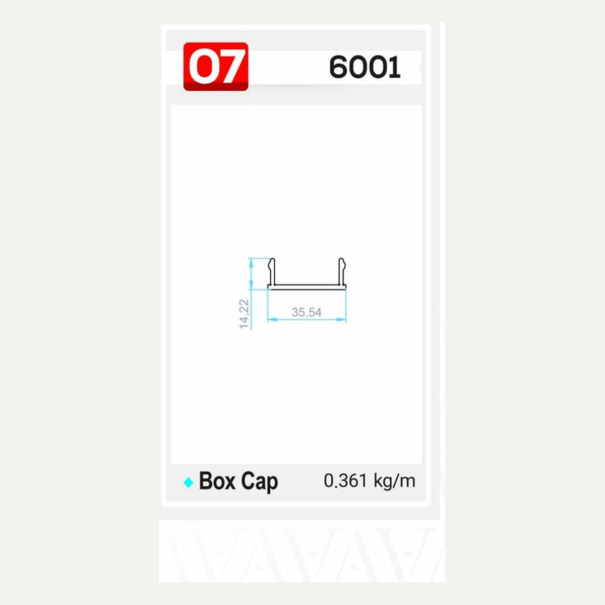 6001 — Querschnitt und Maße