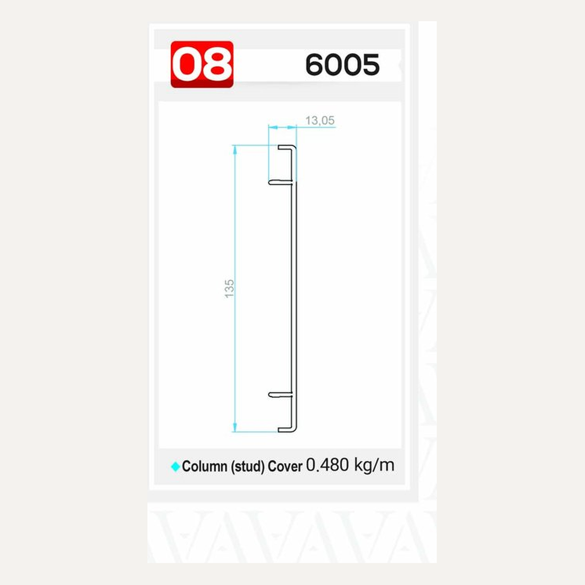 6005 — Querschnitt und Maße
