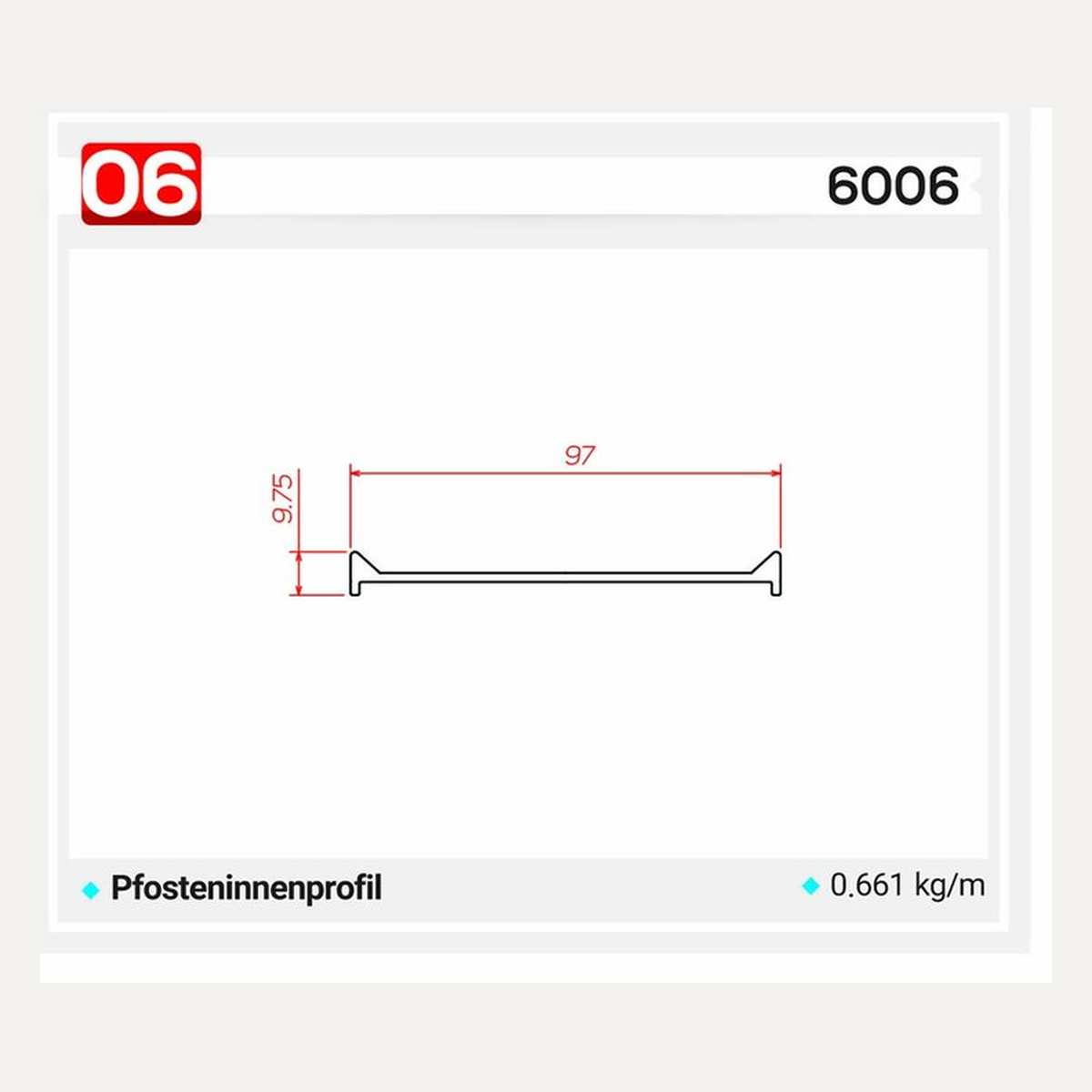 6006 — Querschnitt / Zeichnung