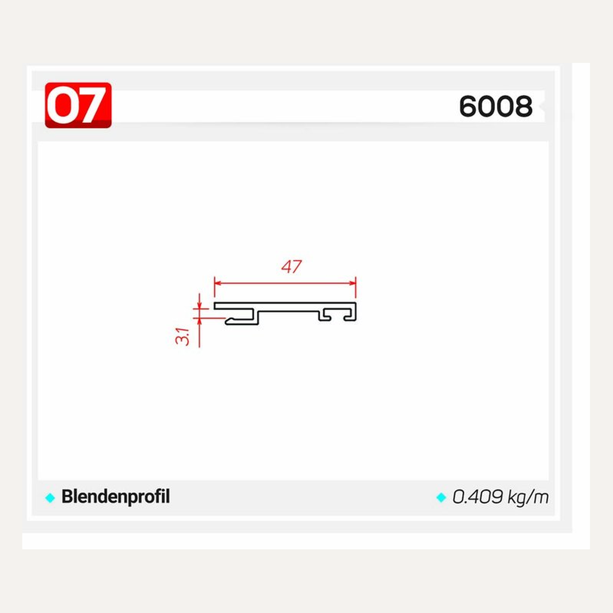 6008 — Querschnitt / Zeichnung