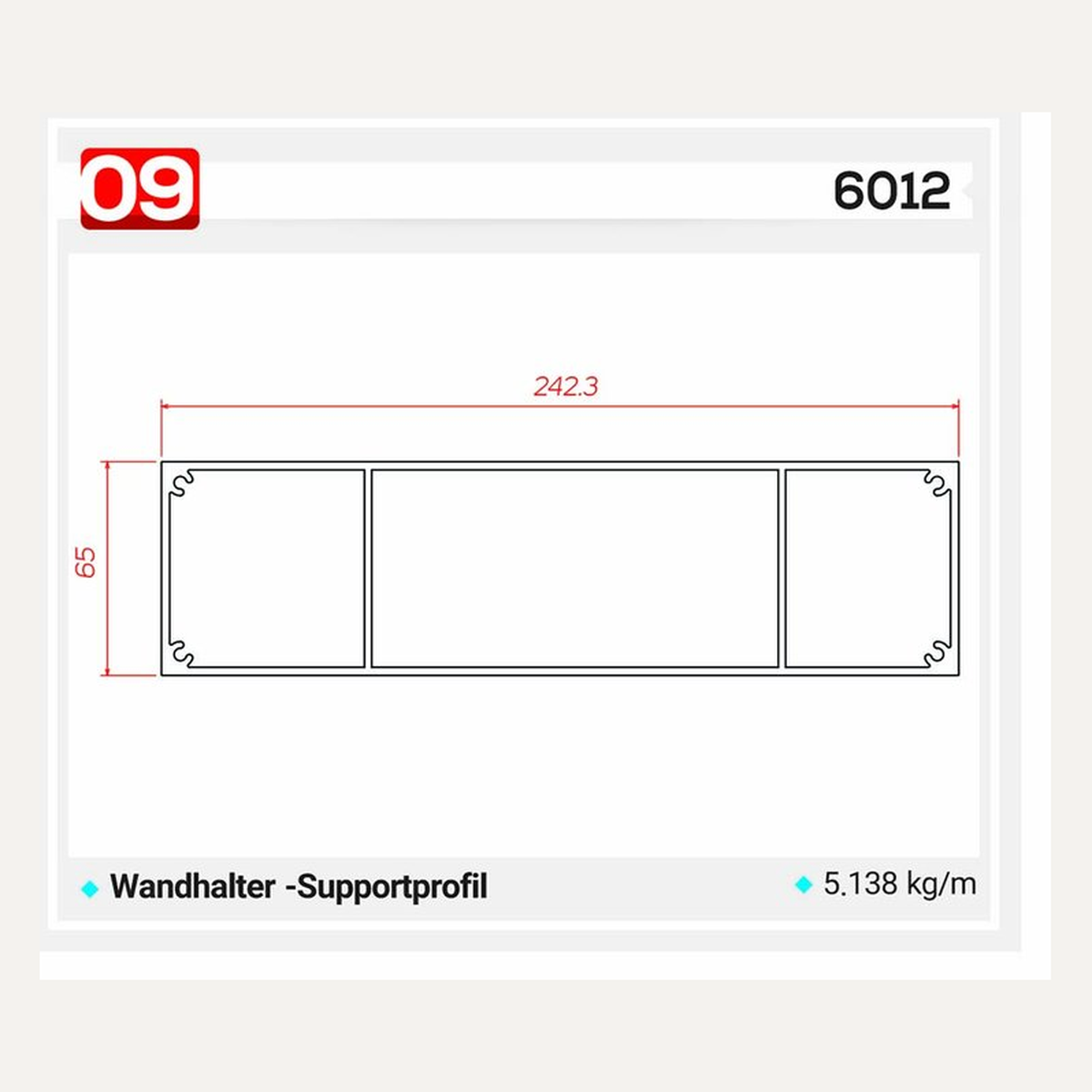 6012 — Querschnitt / Zeichnung
