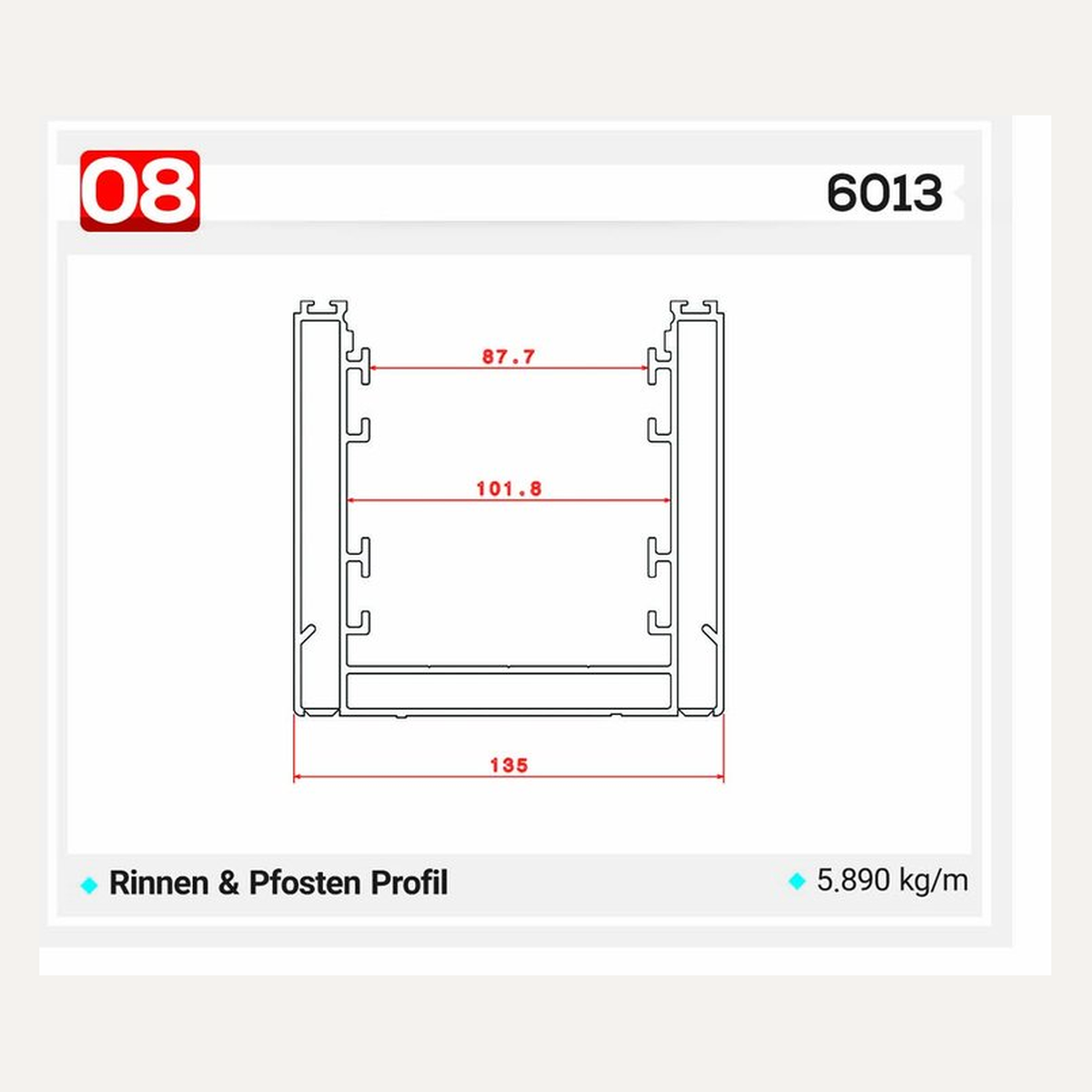 6013 — Querschnitt / Zeichnung