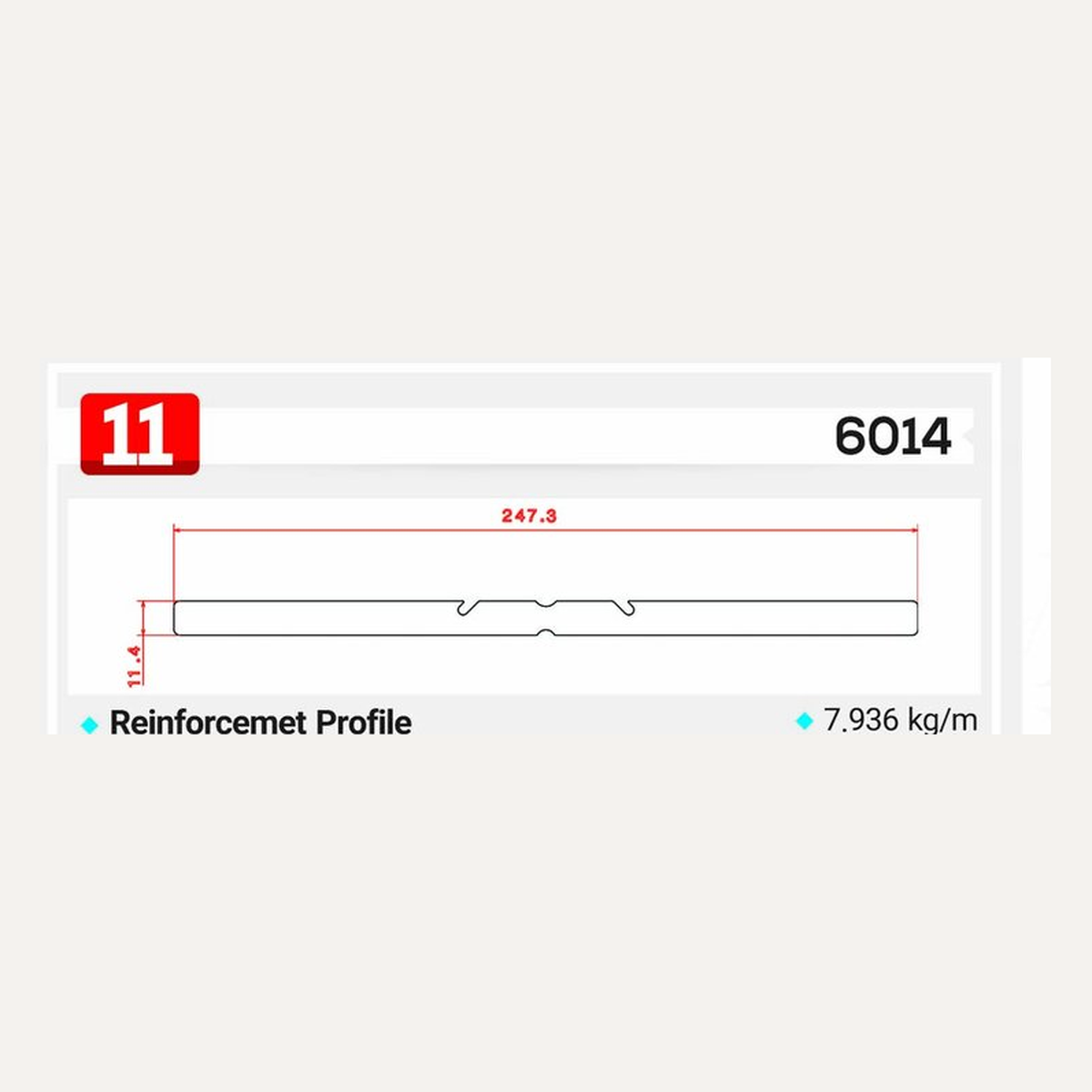 6014 — Querschnitt / Zeichnung