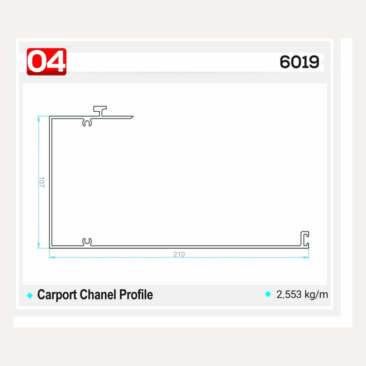 6019 — Querschnitt / Zeichnung