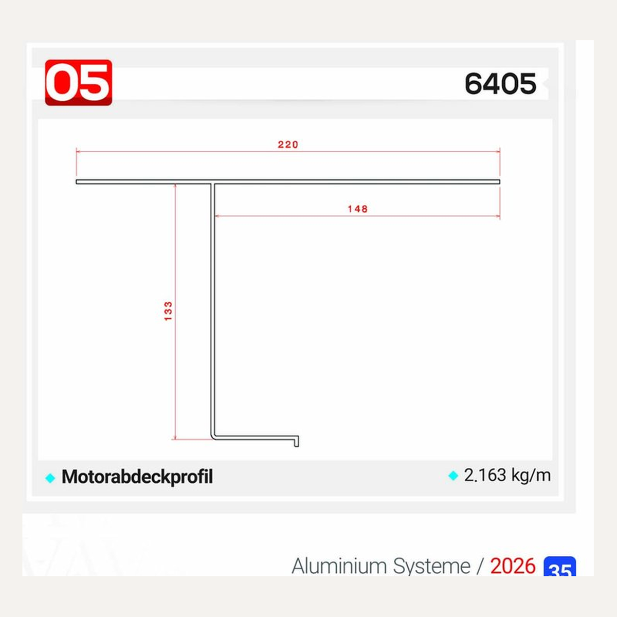6405 — Querschnitt / Zeichnung