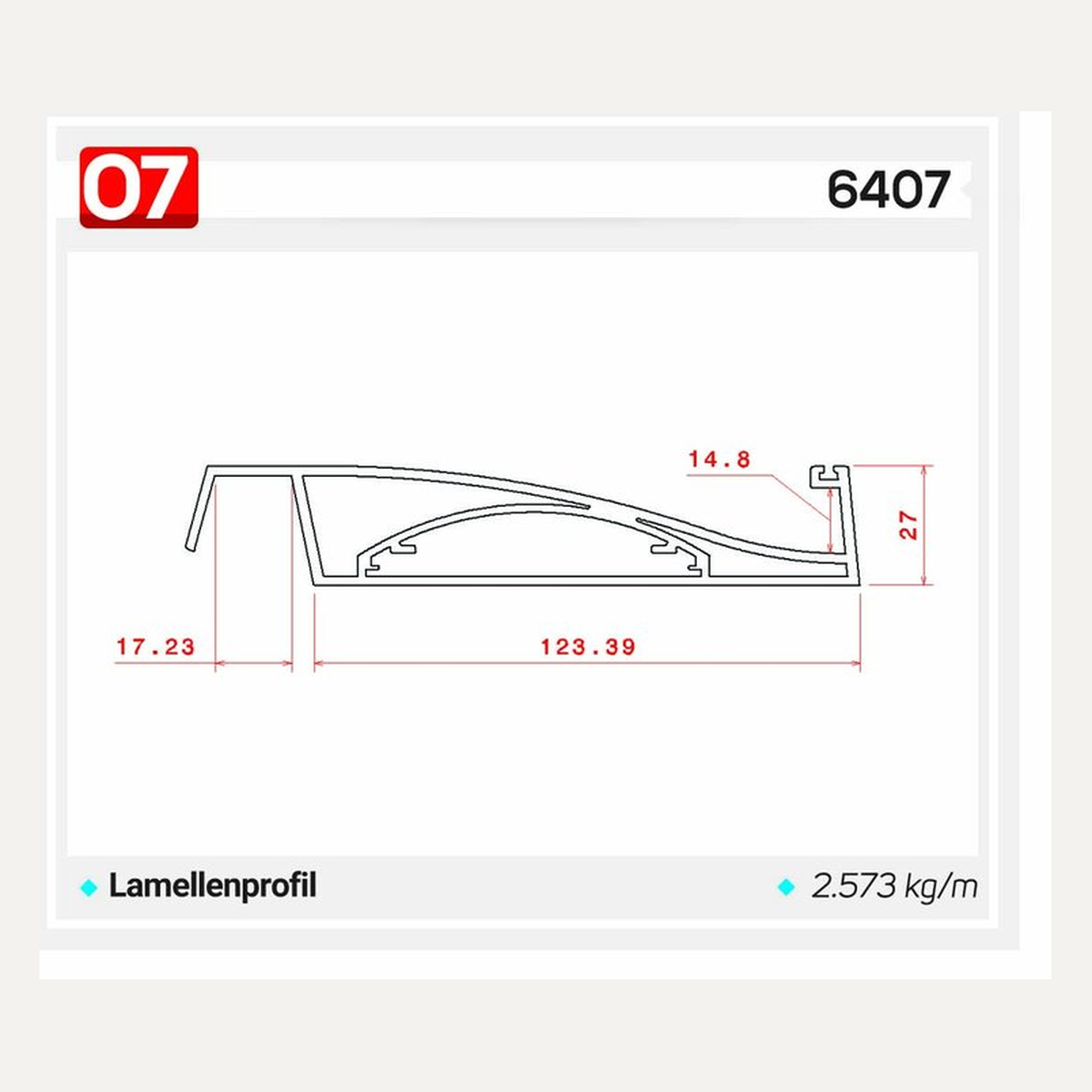 6407 — Querschnitt / Zeichnung